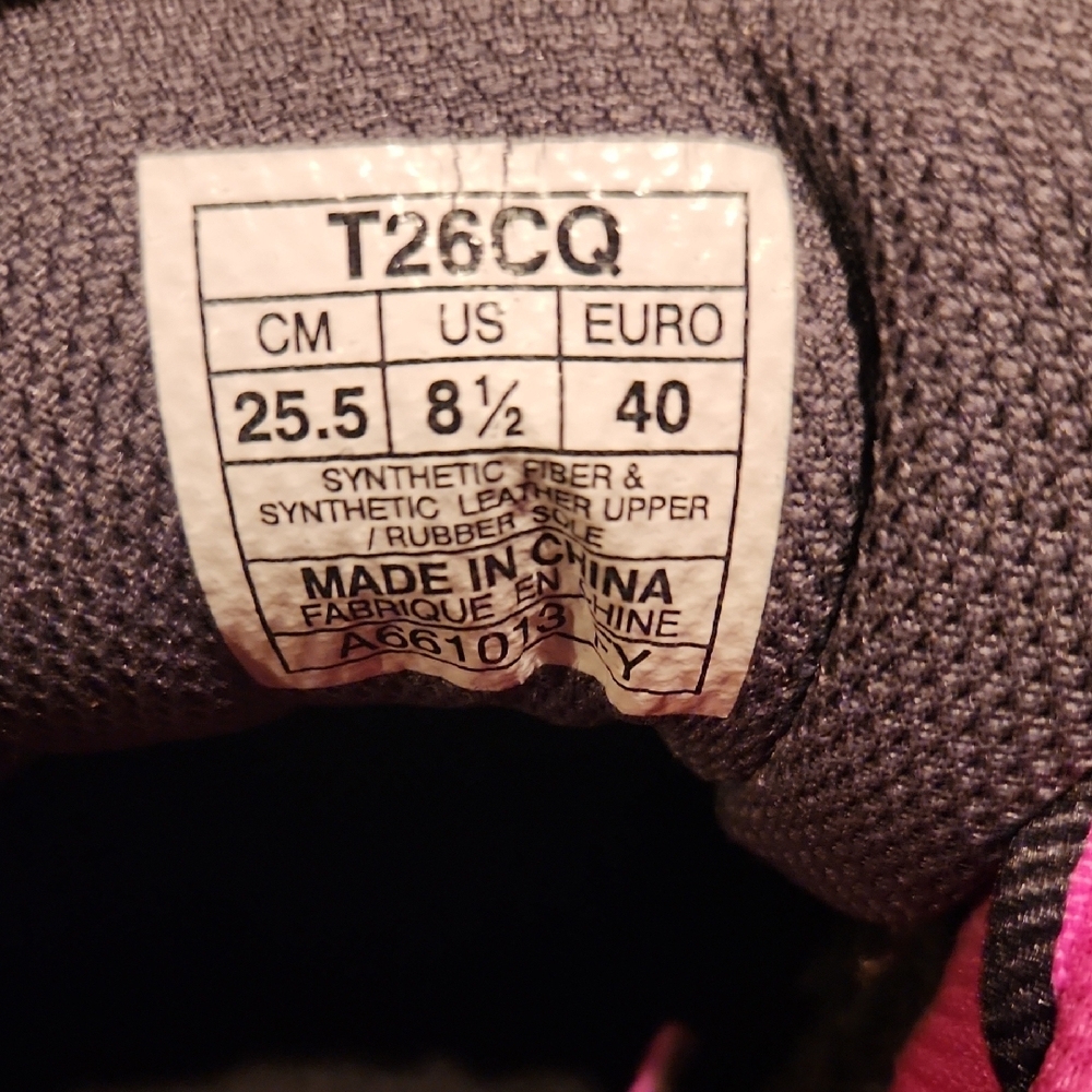 Women's Asics Black and Pink Running Shoes - Picture 6 of 8